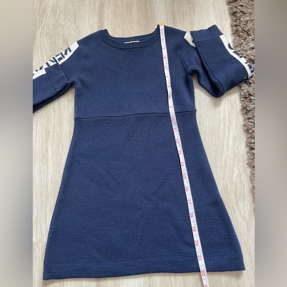 KENZO GIRLS BLUE KNITTED WOOL DRESS 4 YEAR OLD - Picture 5 of 6